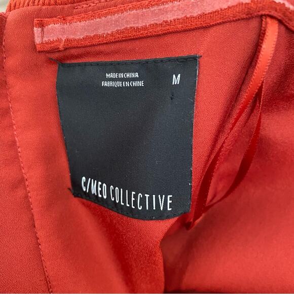 C/MEO Collective Fluidity Strapless Rust Brown Maxi Dress NWOTS Textured Medium - Picture 11 of 12